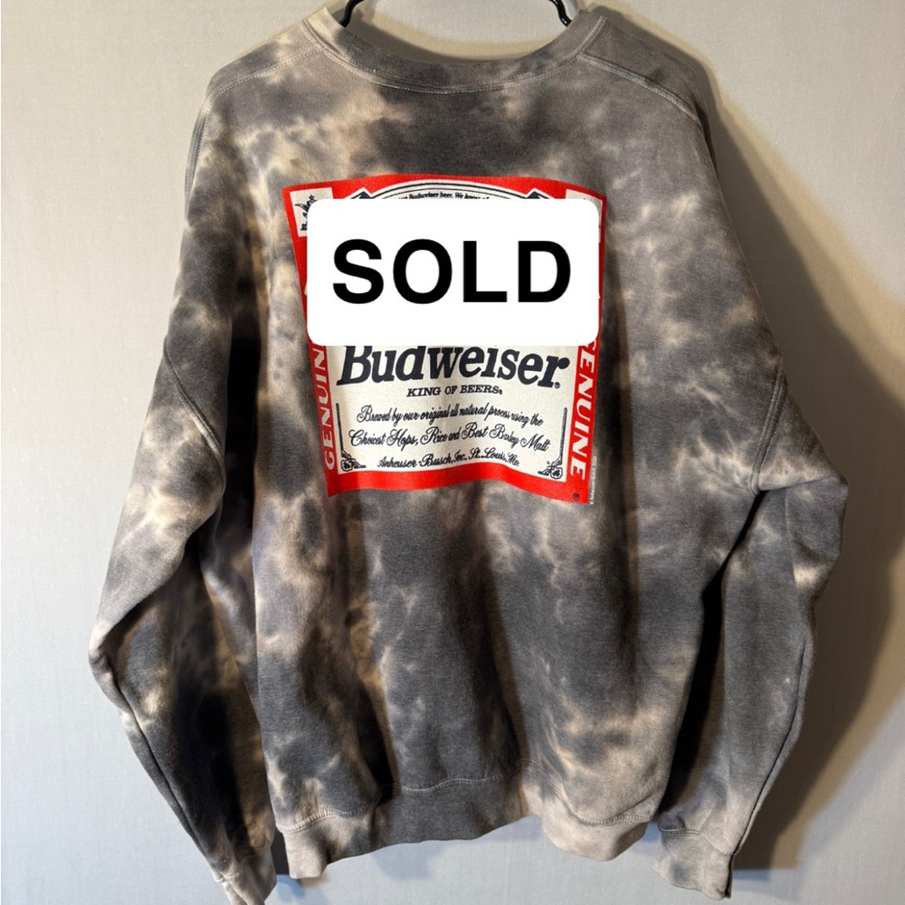 adidas Tie-Dye Men's Sweater - Black and Gray
